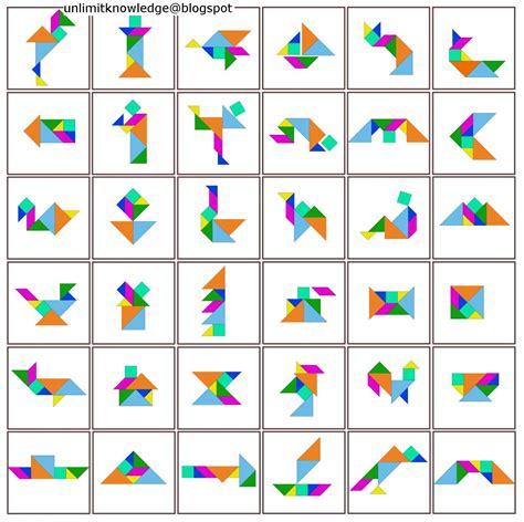 Tangram Puzzles Printable - Printable Word Searches