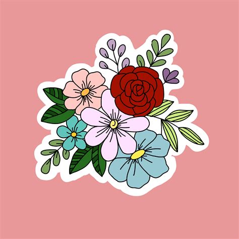 Printable Flower Stickers