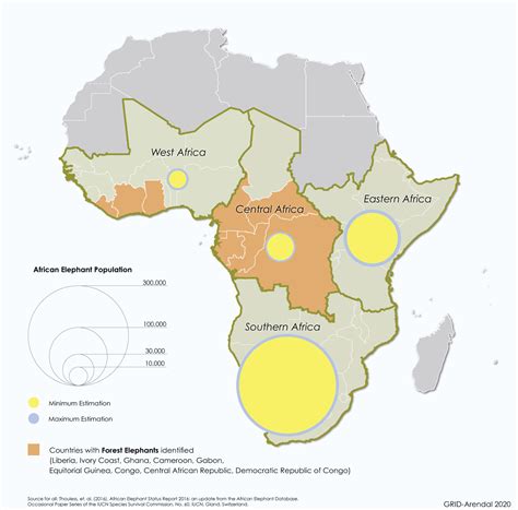 African Elephant Habitat Map