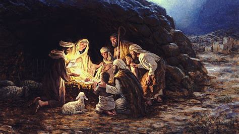 HD wallpaper: the birth of Christ digital painting, Jesus Christ, Christmas | Wallpaper Flare