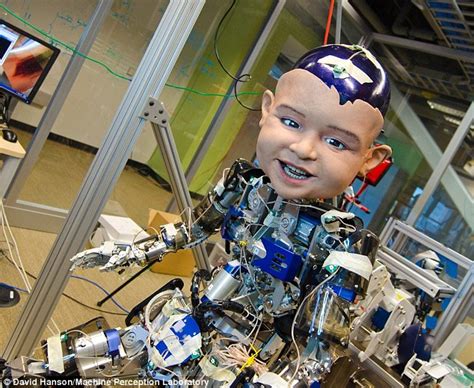 Watch the terrifying babybot: Creepy robot helps reveal how infants time their smiles to make ...