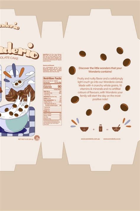 Wonderio - Cereal Packaging | Box design templates, Cereal packaging, Box packaging design