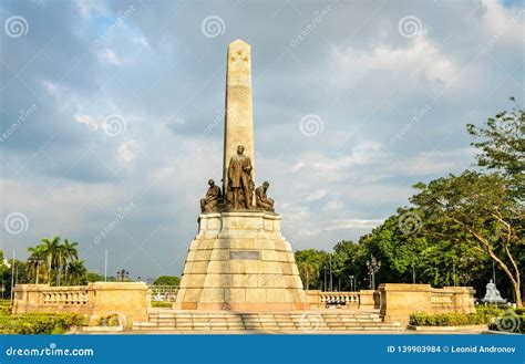 The Rizal Monument in Rizal Park - Manila, Philippines Editorial Stock Image - Image of city ...