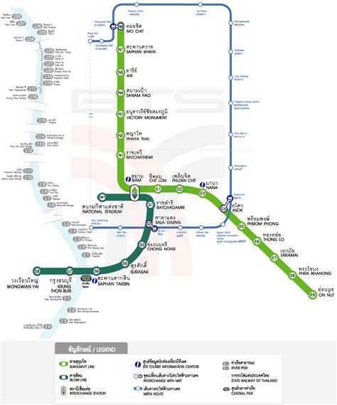 Bangkok BTS Map - Free Printable Maps