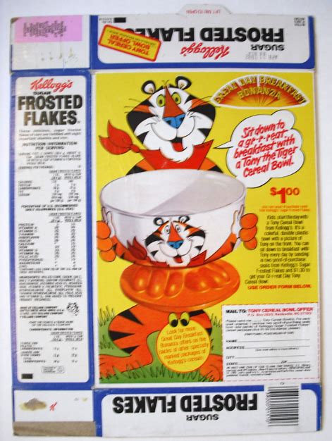 1981 Kellogg's Frosted Flakes Cereal Box Back - a photo on Flickriver