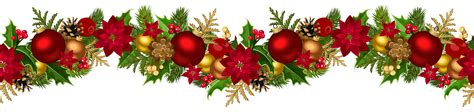 Christmas Decorative Garland PNG Clip Art Image | Gallery Yopriceville - High-Quality Images and ...