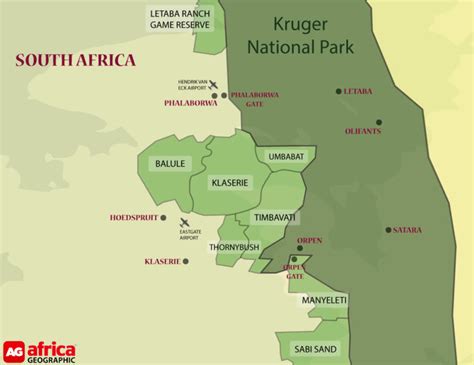 Kruger National Park map - Africa Geographic