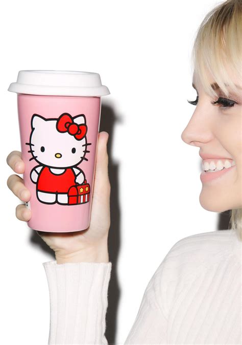 Hello Kitty Ceramic Travel Mug | Dolls Kill