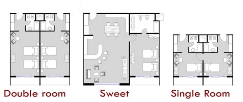 Hotel room plans & layouts. | Interiors Blog