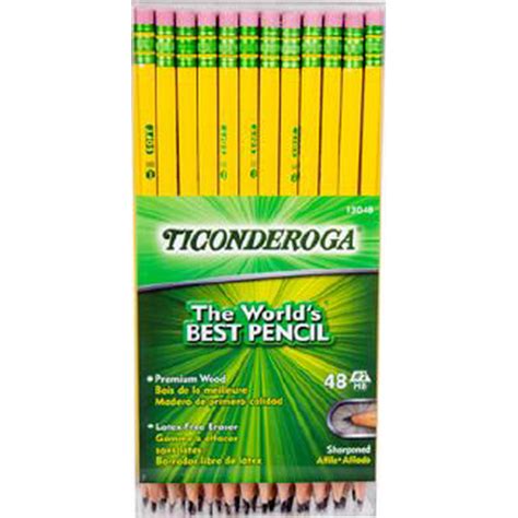 Ticonderoga Number 2 Classic Yellow Pencil, Wood Cased Graphite Pencils, 48 count - Walmart.com ...