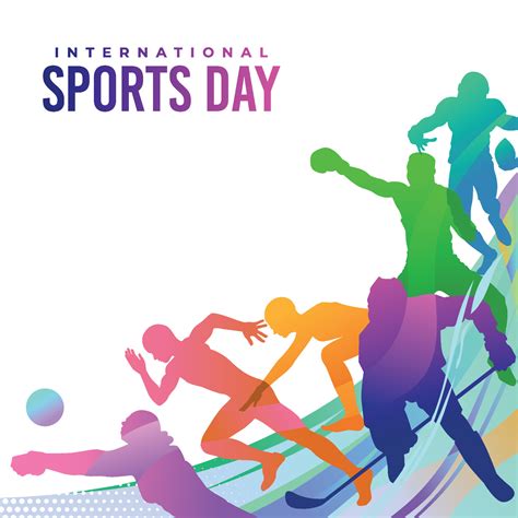 Sports Background Vector. International Sports Day Illustration, Graphic Design for the ...