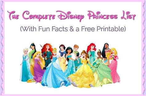 Pictures Of All Disney Princesses With Names - Infoupdate.org