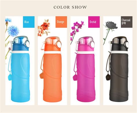 Silicone water bottle, Cheap silicone foldable water bottle manufacturer|silicone water bottle