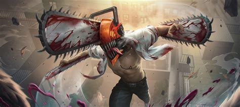 2400x1080 Resolution Denji Cool Chainsaw Man Digital Art 2400x1080 Resolution Wallpaper ...