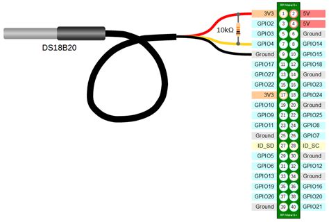 Ds18b20 Temperature Sensor Circuit Diagram