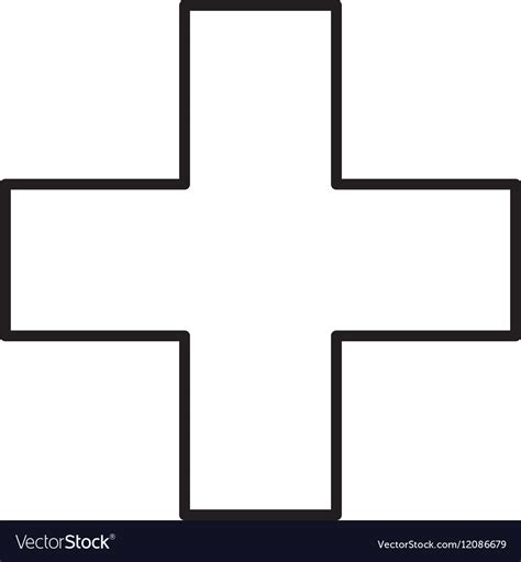 Medical cross symbol Royalty Free Vector Image