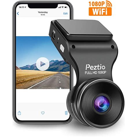 Peztio Dash Cam WiFi, FHD 1080P Dash Camera for Cars, Car Dash Camera Recorder, G-Sensor, 170 ...