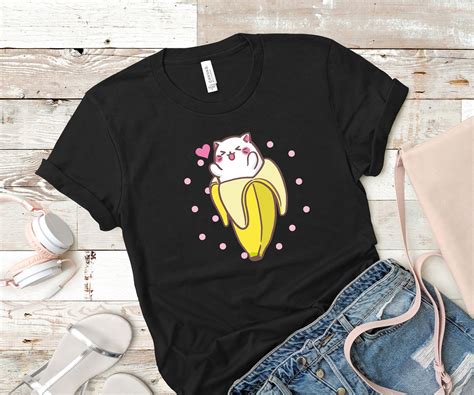 Bananya Banana Cat Love Unisex T-shirt - Etsy