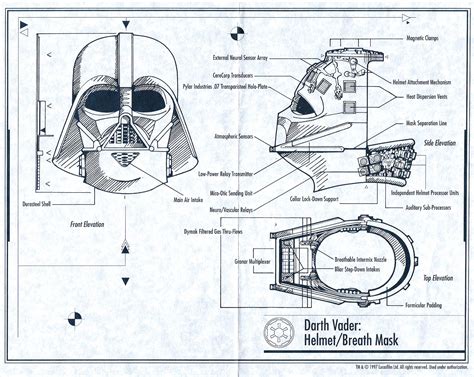 Darth Vader Helmet Blueprints Reveal His Inner Secrets | Bit Rebels