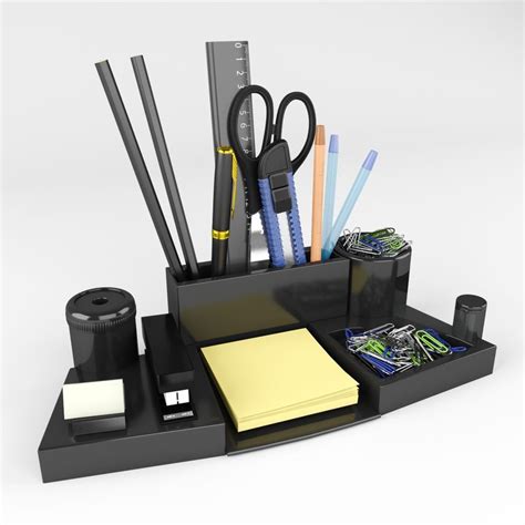 Stationery set on the Desk. 3D Model $8 - .obj .max .fbx - Free3D