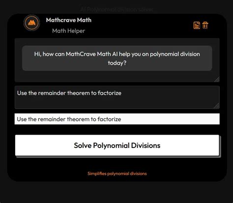 AI Polynomial Division Solver | Free Math Problem Solver With Steps MathCrave