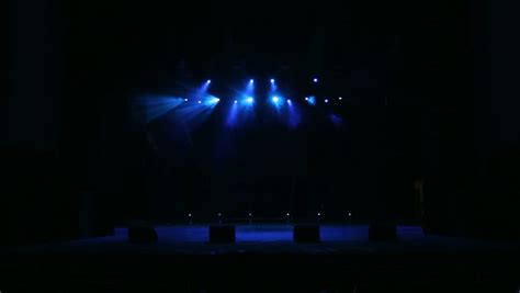 Flashing Concert Light In An Empty Theater. Free Stage With Lights. Stage Lights. Stock Footage ...