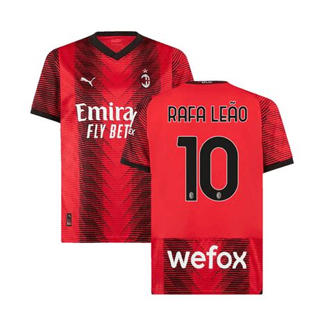 2023-2024 AC Milan RAFA LEAO #10 Home Soccer Jersey - Team Soccer Jerseys