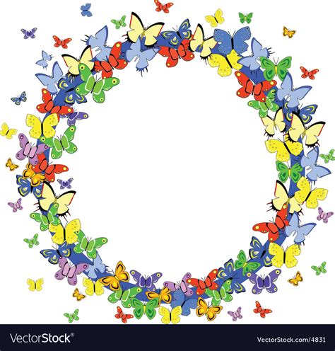 Butterfly border Royalty Free Vector Image - VectorStock