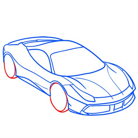 Learn how to draw a Ferrari 488 GTB car - Easy drawings