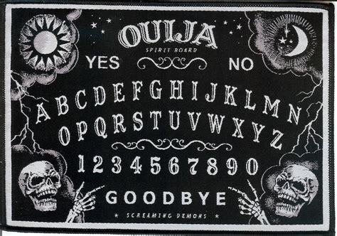 Ouija Board Black & White Big Sew on Patch by Screaming