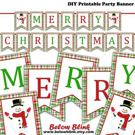 Merry Christmas Printable Banner