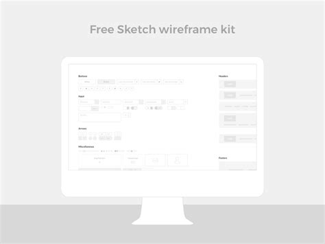 Free Minimally Design Wireframe Kit for Sketch - PSDDD.co