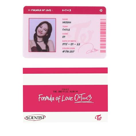 Twice Nayeon Id photocard | Photocard, Nayeon, Photo cards