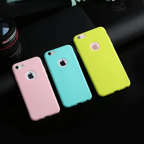 Aliexpress.com : Buy 1PC 8 Colors Fashion Candy Colors Case For iPhone Soft Super ThinTPU ...