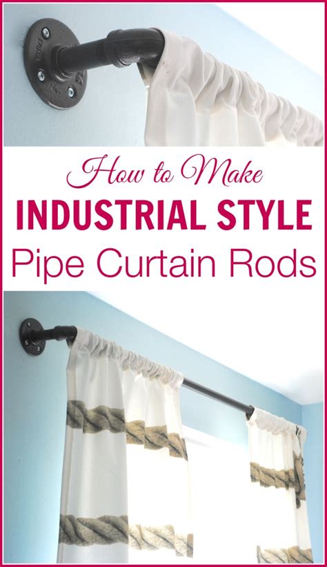 DIY Industrial Pipe Curtain Rods {Boys Room Update} - Making Lemonade