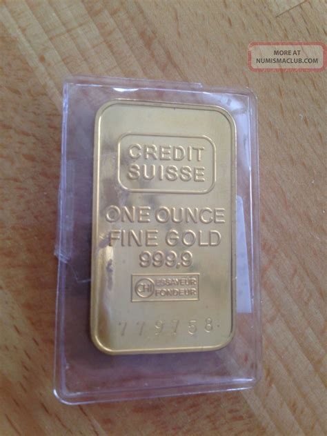 One ounce credit suisse gold bar - nawjp