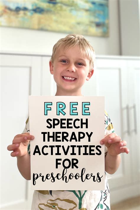 Free Speech Therapy Activities for Toddlers | Speech therapy activities preschool, Speech ...