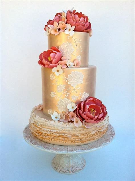 Pink and Gold Wedding Cake - Amazing Cake Ideas