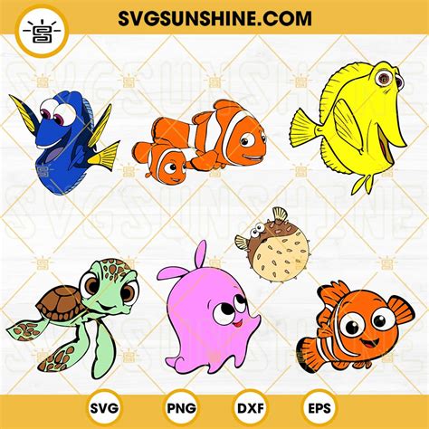 Finding Nemo SVG, Marlin SVG, Dory SVG, Disney Ears SVG PNG DXF EPS Clipart