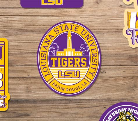 NCAA LSU Tigers 4 Vinyl Sticker Regal Building | Etsy