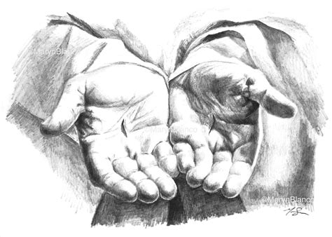 Christ's Hands PRINT of Pencil Drawing - Etsy