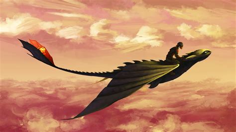 1920x1080 Resolution Hiccup and Toothless Flying 1080P Laptop Full HD Wallpaper - Wallpapers Den