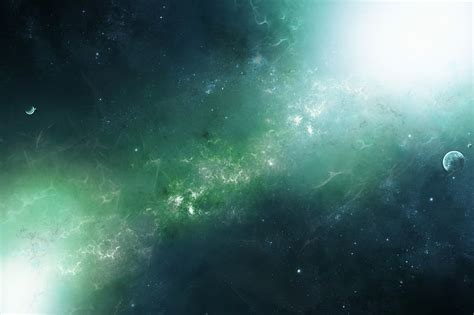 HD wallpaper: green galaxy wallpaper, stars, light, planet, Space, nebula, planets | Wallpaper Flare