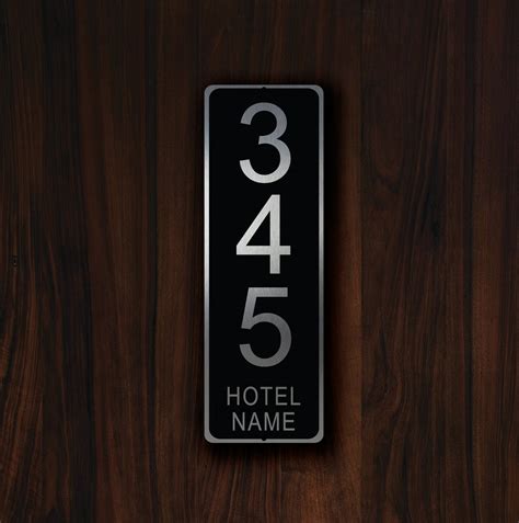 CUSTOM HOTEL ROOM Number Sign