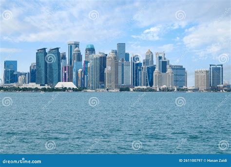 Beautiful Doha Sky Line Qatar Editorial Photography - Image of downtown, arabic: 261100797