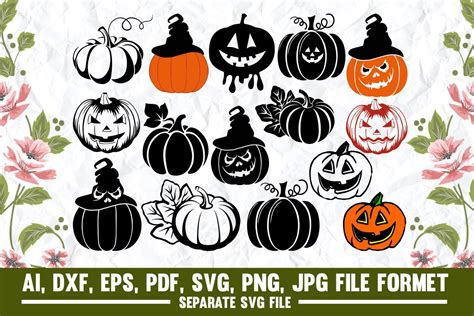 Halloween Pumpkin SVG Cut Files - vector svg format