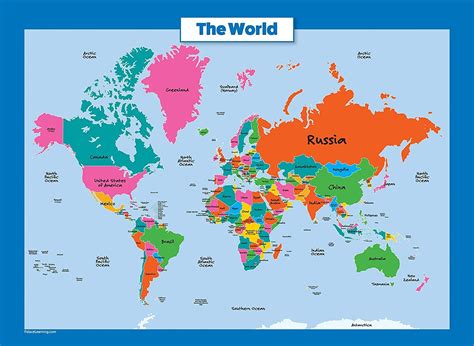 Map of World | Printable Large Attractive HD Map of World With Country Names | WhatsAnswer ...