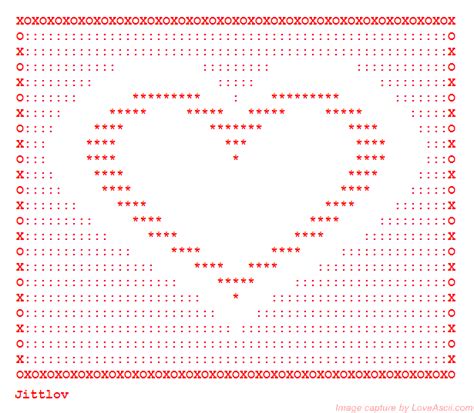 Frilly ASCII Heart Template