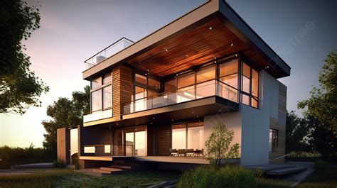 3d Rendering Of A Modern Contemporary House Background, 3d Modern House, Hd Photography Photo ...