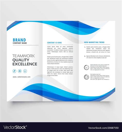 Blue Wavy Business Trifold Brochure Template inside Brochure Templates Ai Free Download – Ideas ...